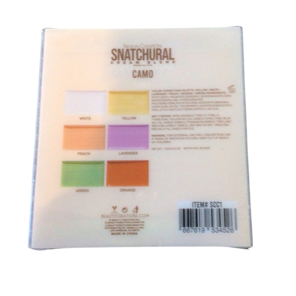 Beauty Creations CAMO SNATCHURAL COLOR CORRECTOR PALETTE